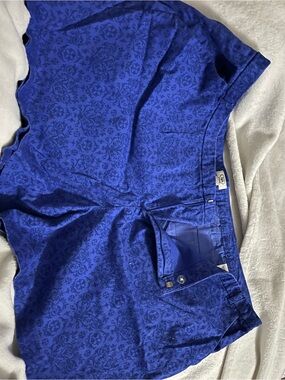 Cato Royal Blue Jacquard Patterned Women's Shorts